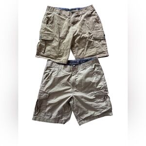 Men’s Denali Khaki Cargo Shorts Lot of 2 Size 36 Bundle